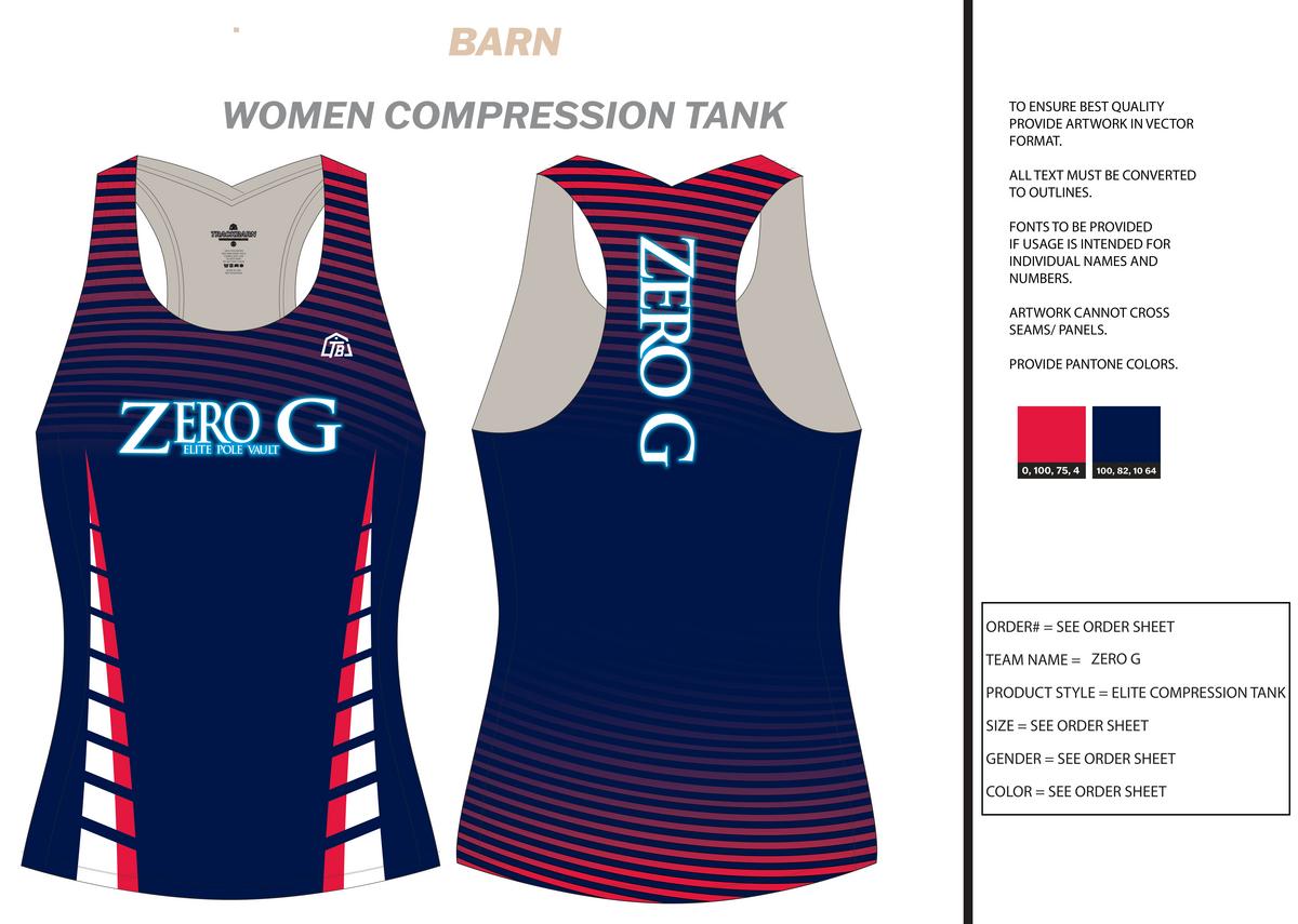 Zero G - Women Compression Tank - FT - Navy - TrackBarn