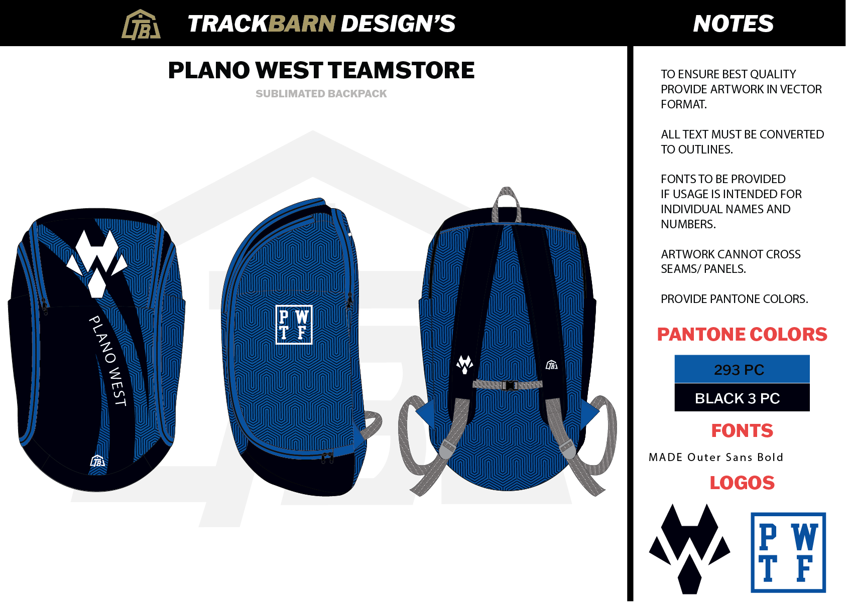 Track backpack sales