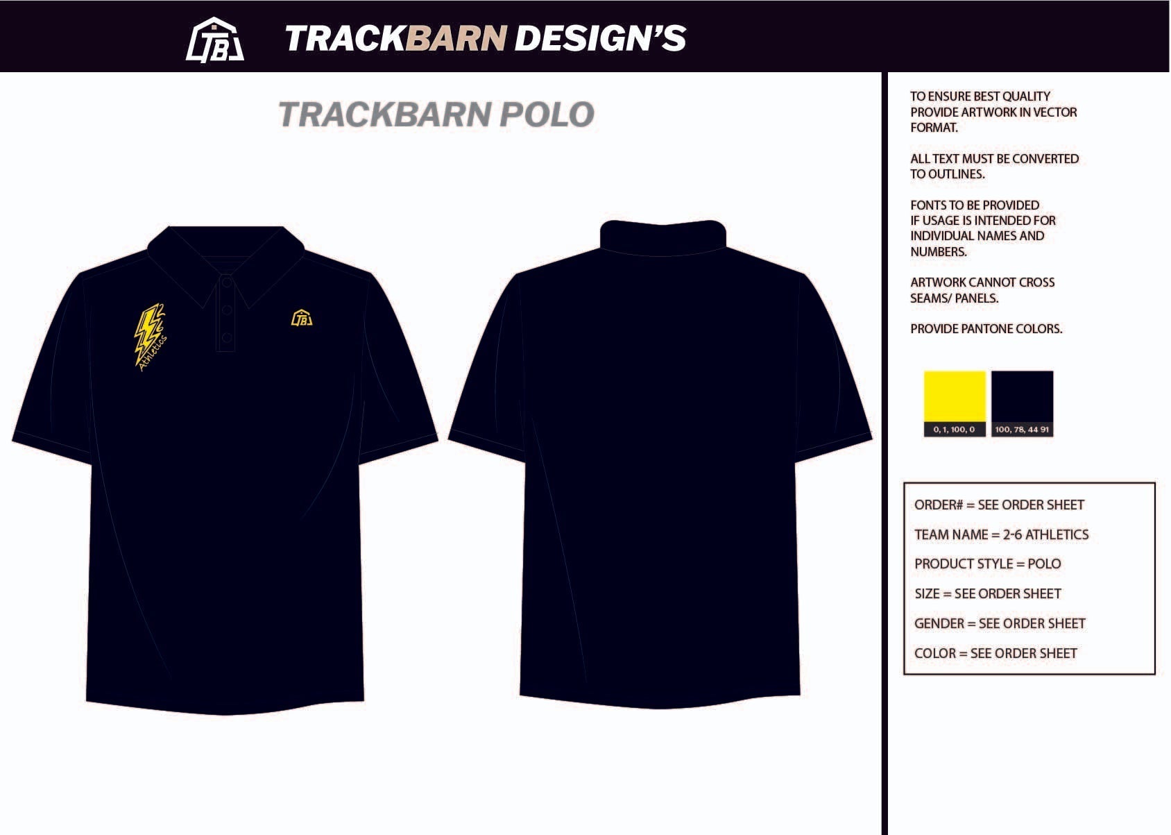 2 - 6 - Athletics - Mens Polo - TrackBarn