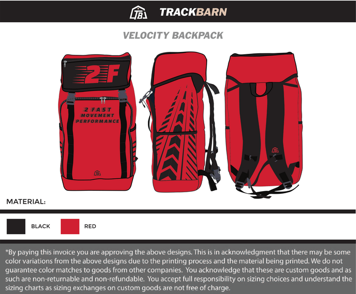2 Fast Movement Performance - Velocity Backpack (2768) - TrackBarn