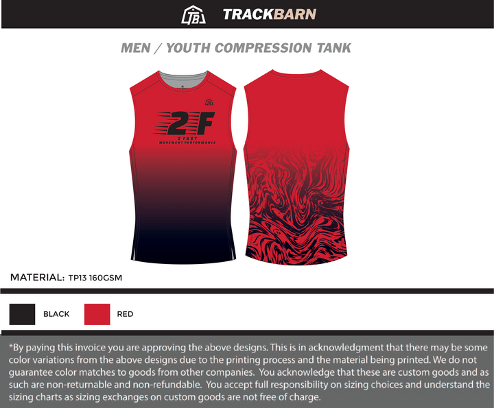 2 Fast Movement Performance - Youth Compression Tank - FT (2770) - TrackBarn