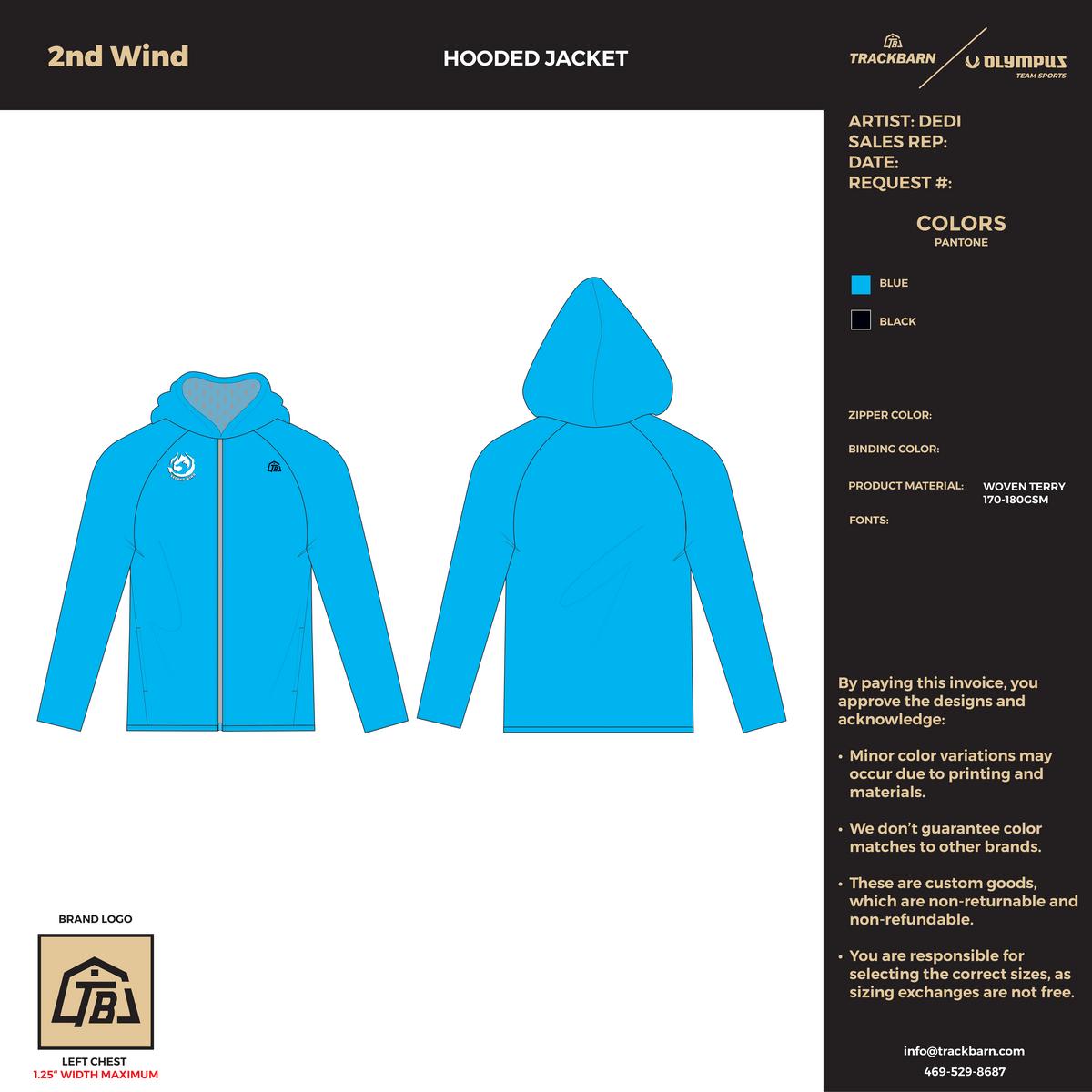 2nd Wind - Men Hooded Jacket - Blue - TrackBarn