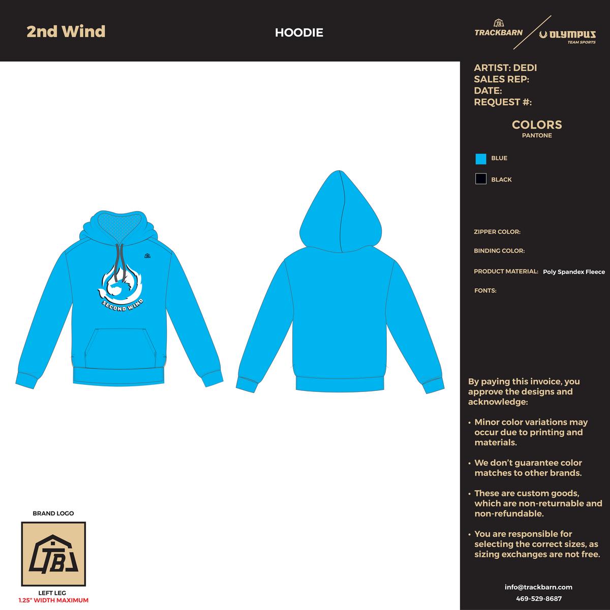 2nd Wind - Men Hoodie - Blue - TrackBarn