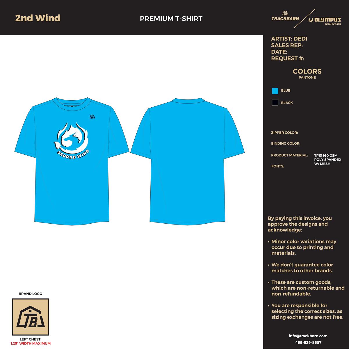 2nd Wind - Men T-Shirt - Blue - TrackBarn