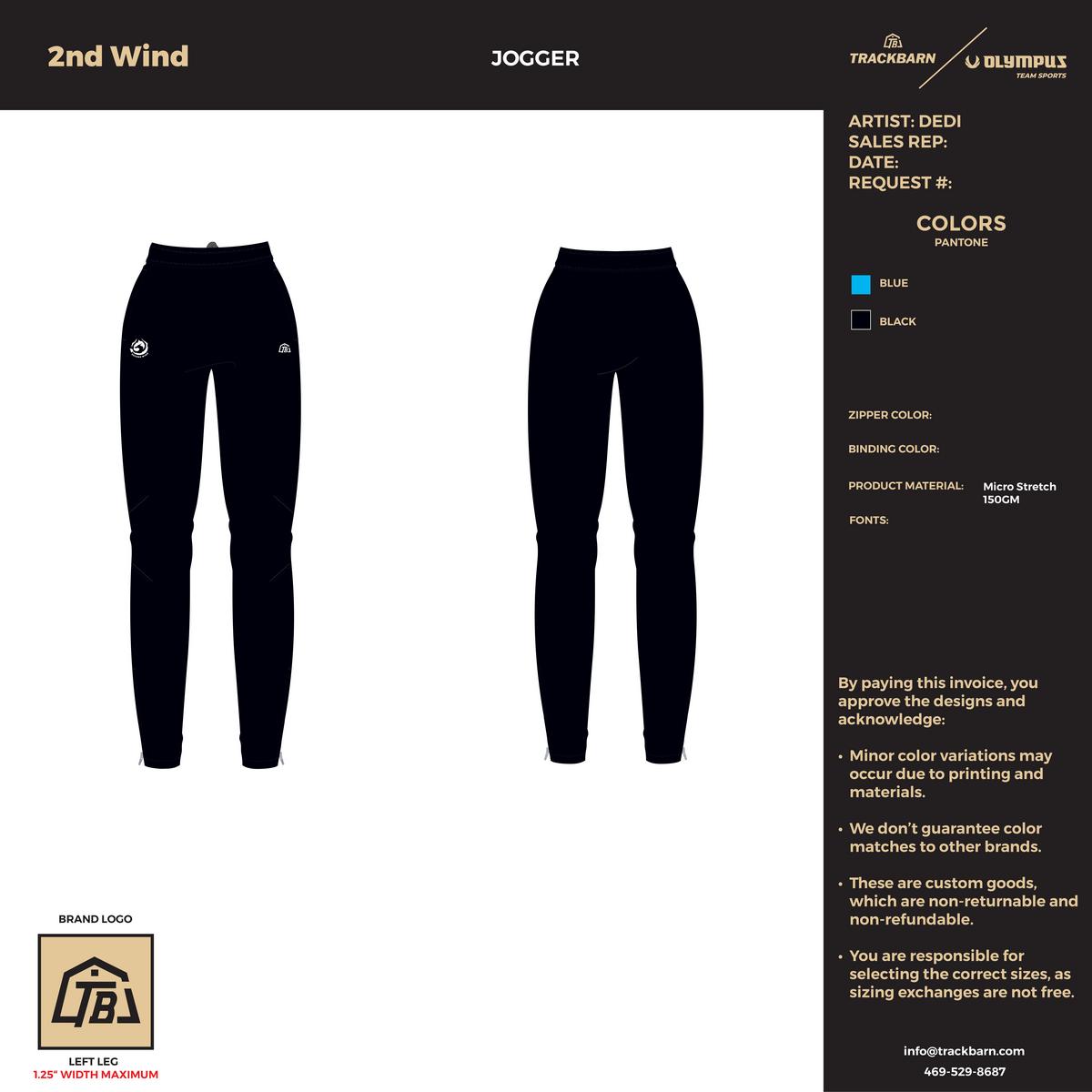 2nd Wind - Women Joggers - Black - TrackBarn