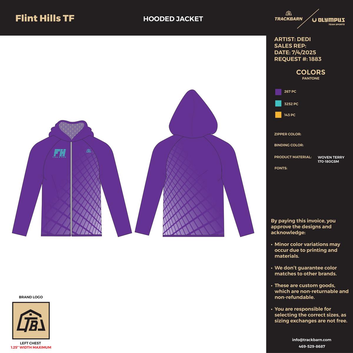 Flint Hills - Women Hooded Jacket - Purple
