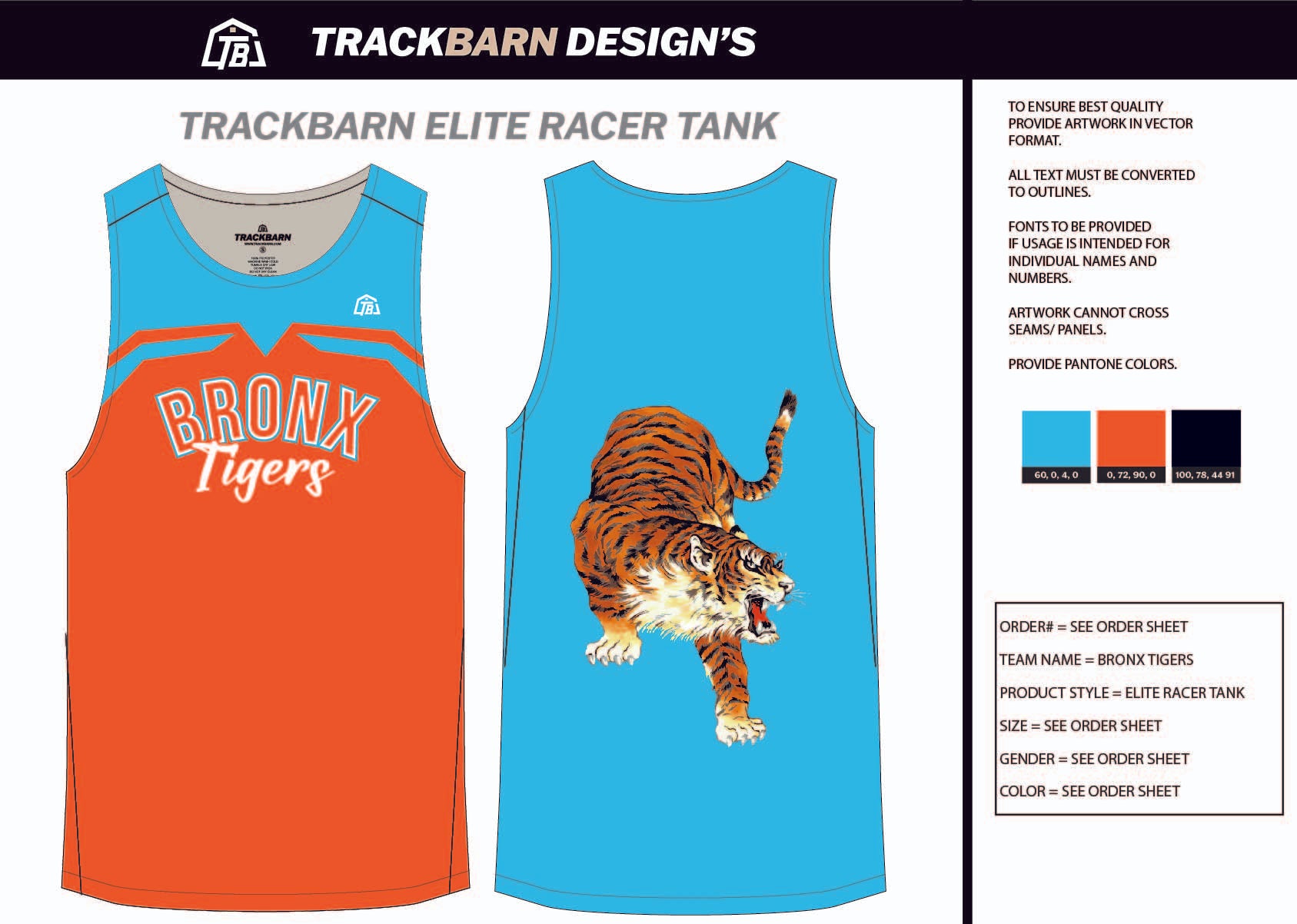Bronx-Tigers- Youth Track Singlet