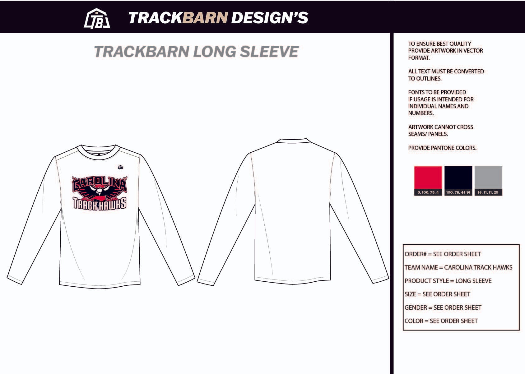 Carolina-Track-Hawks Youth Long Sleeve