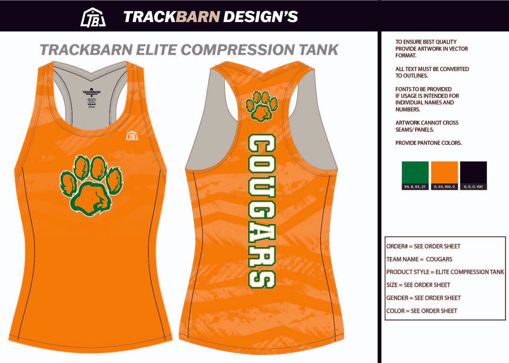 Cougars-TF- Womens Compression Tank