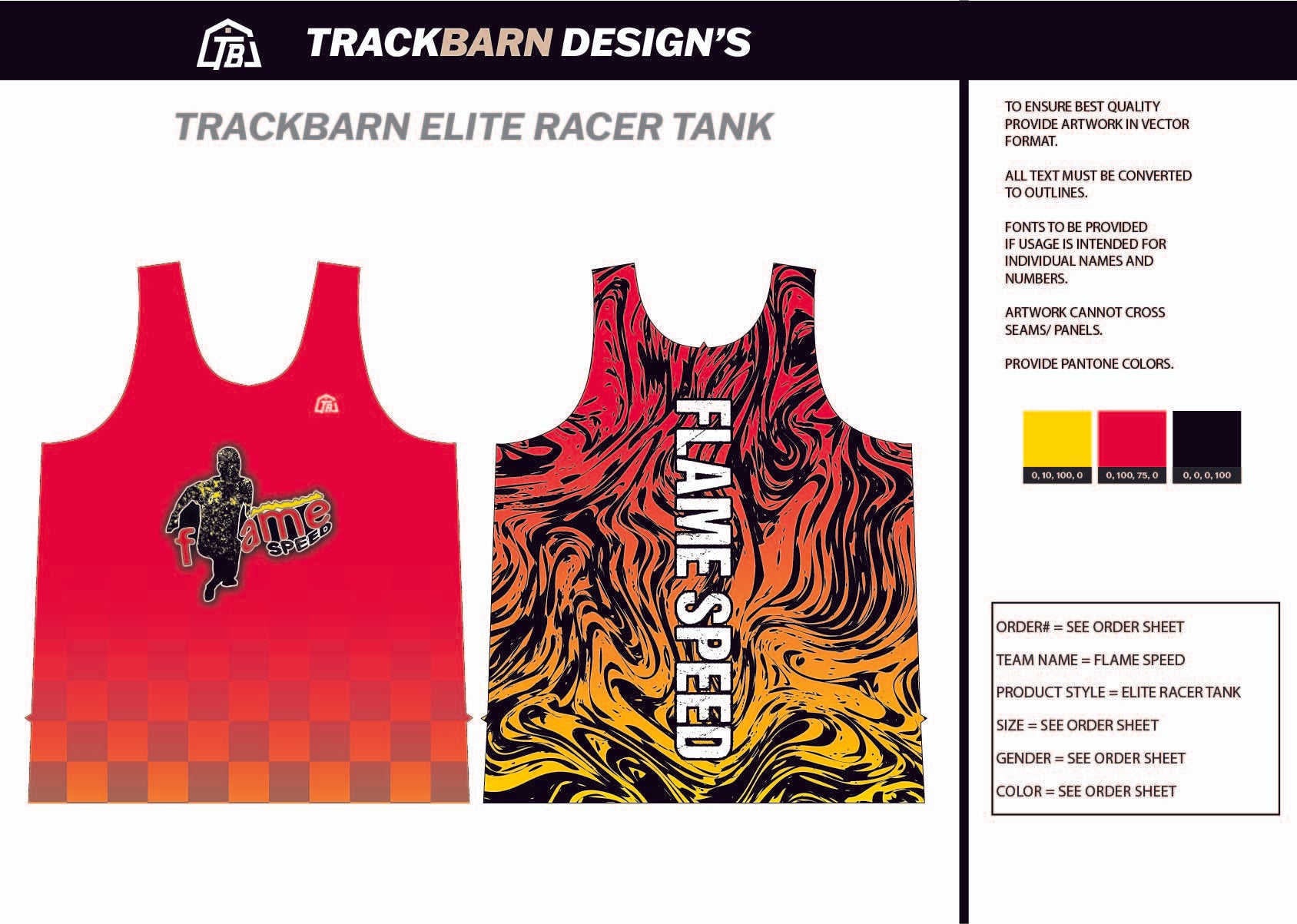 Flame-Speed- Womens Track Singlet