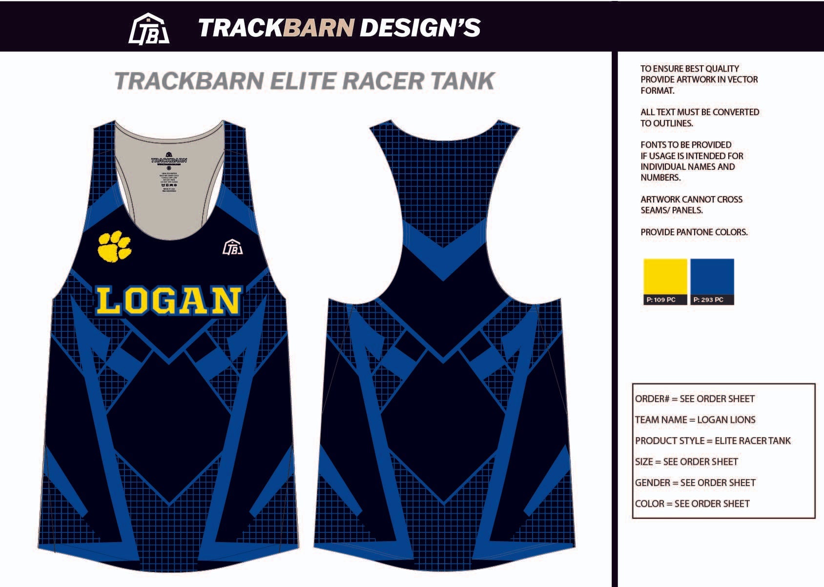 Logan-Lions-XC Womens Track Singlet