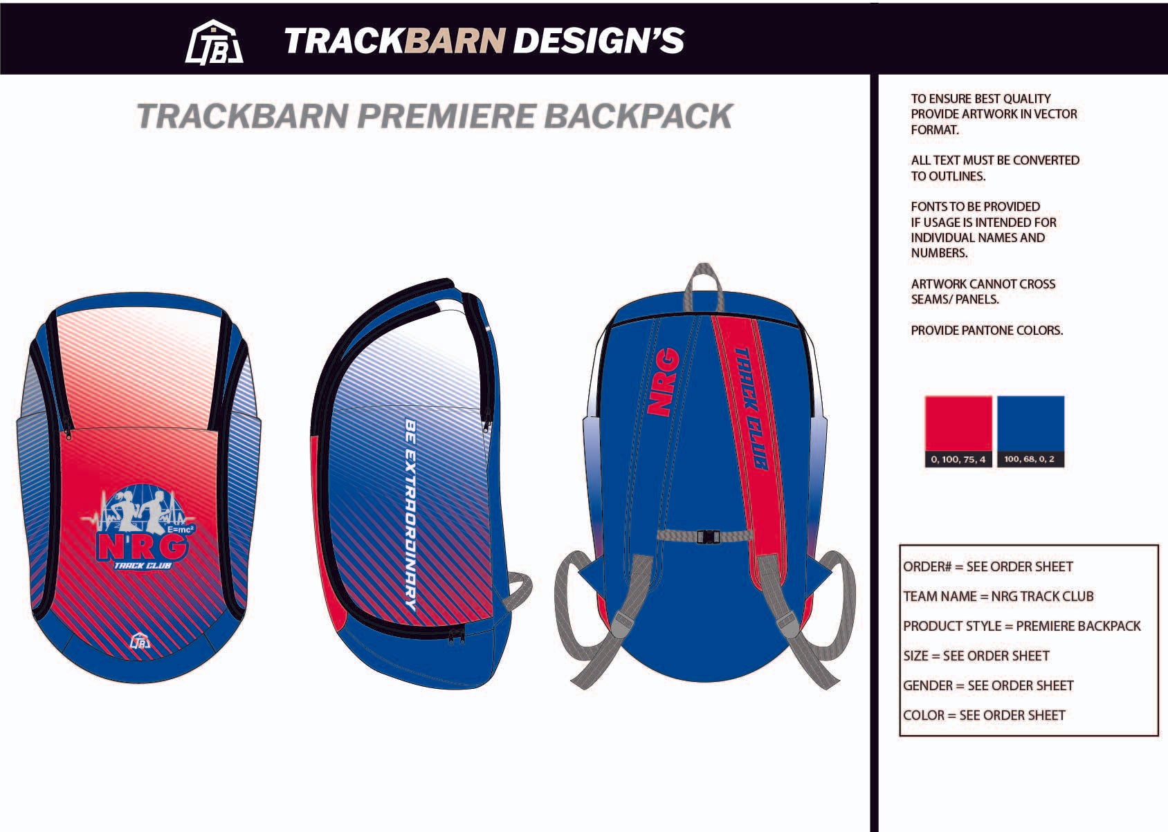 NRG-Track-Club Backpack