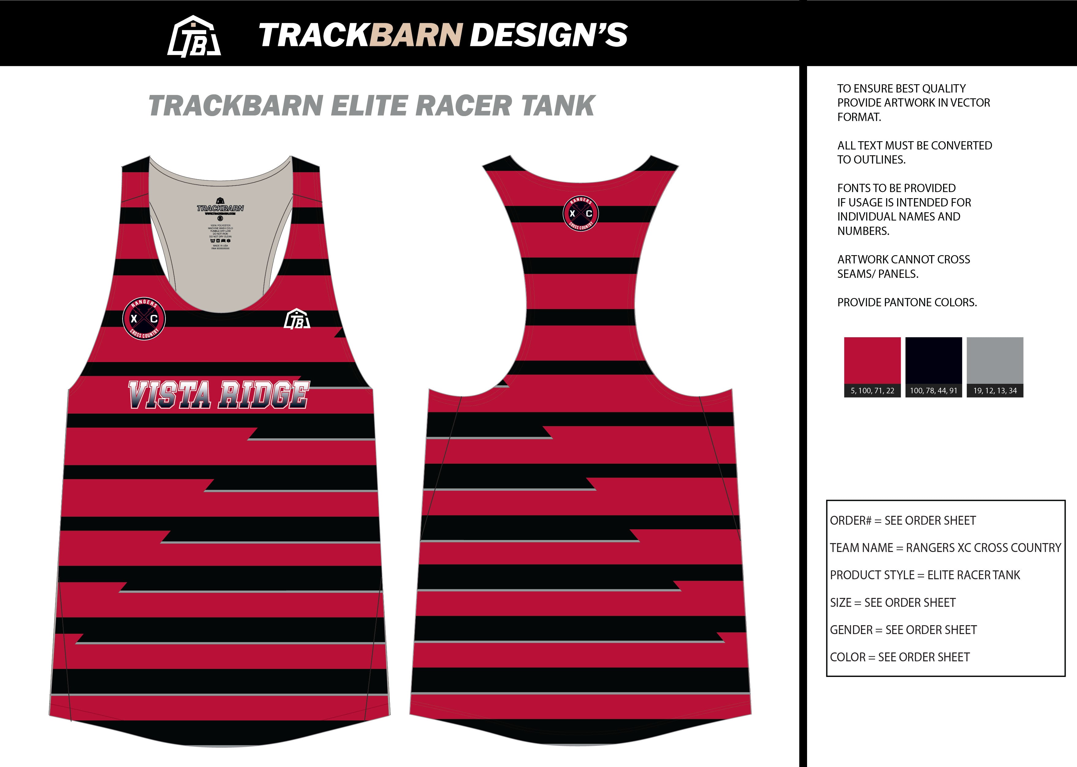 Vista-Ridge-Rangers Womens Track Singlet