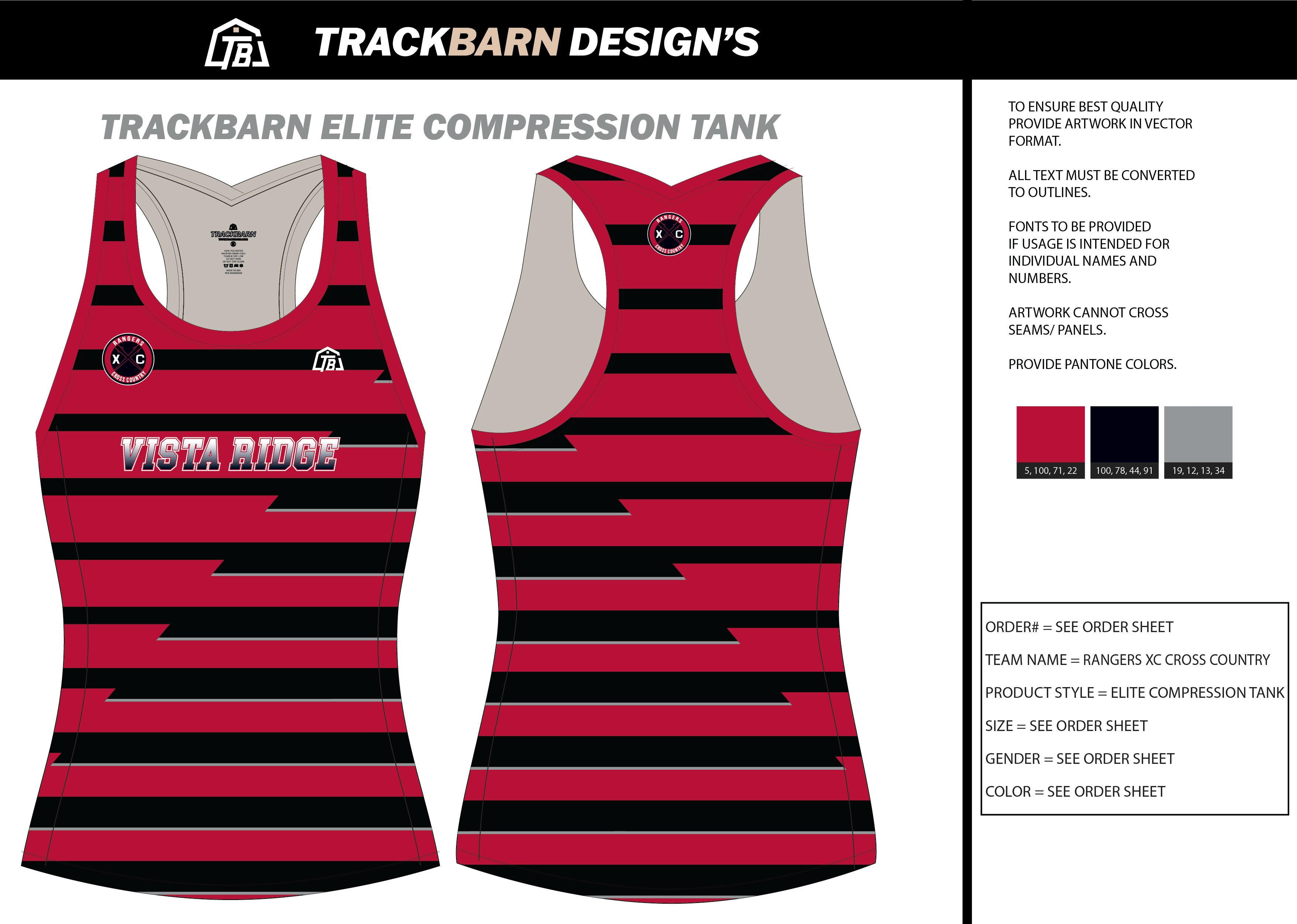 Vista-Ridge-Rangers Youth Compression Tank