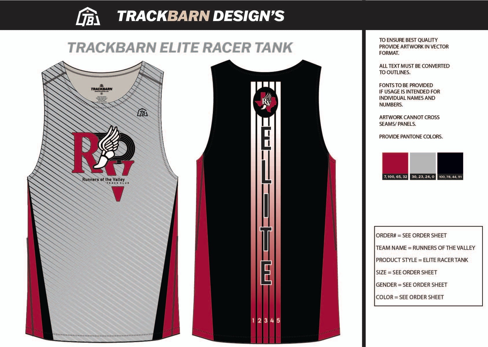 Runners-of the-Valley Mens Track Singlet