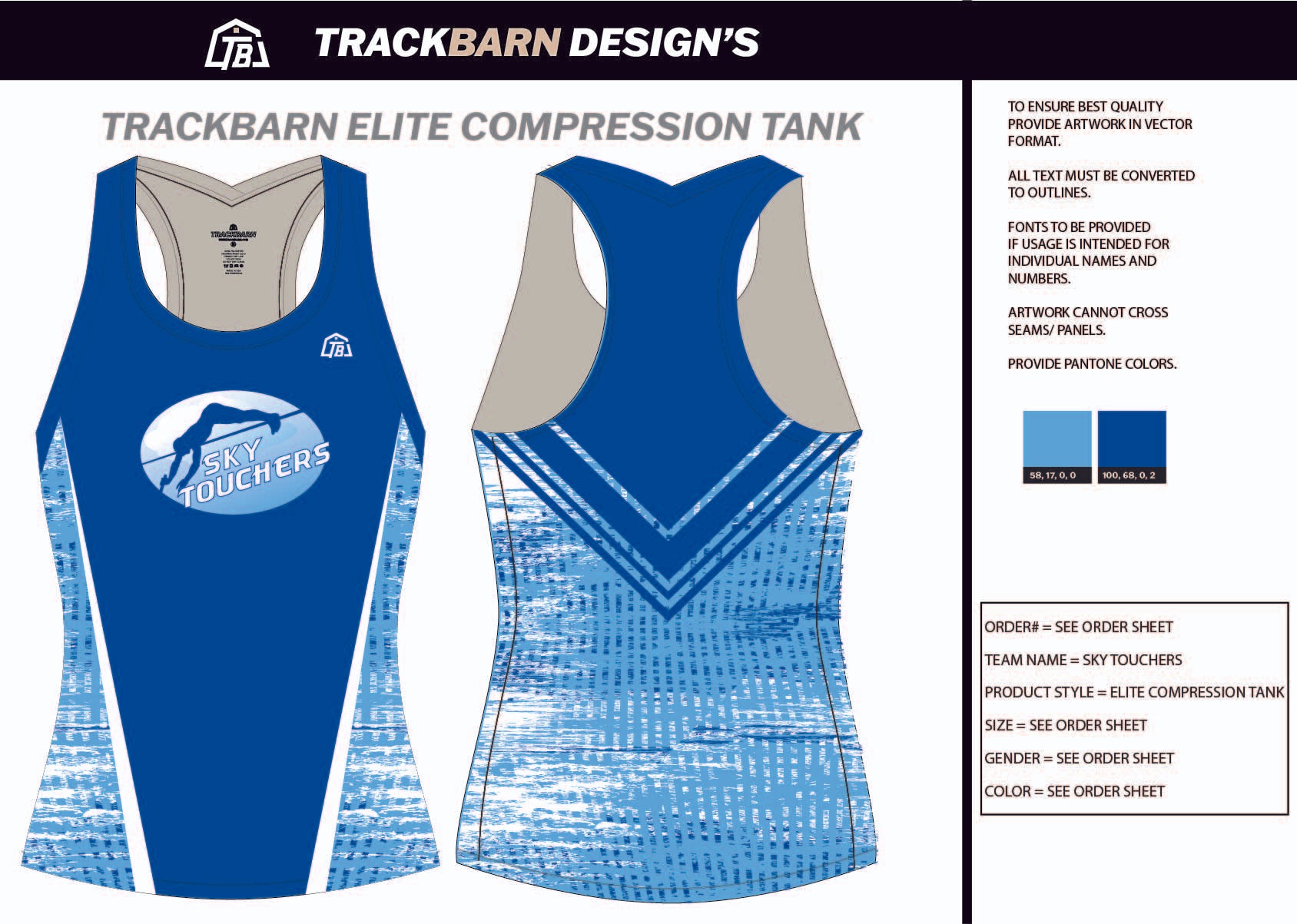 Sky-Touchers- Womens Compression Tank