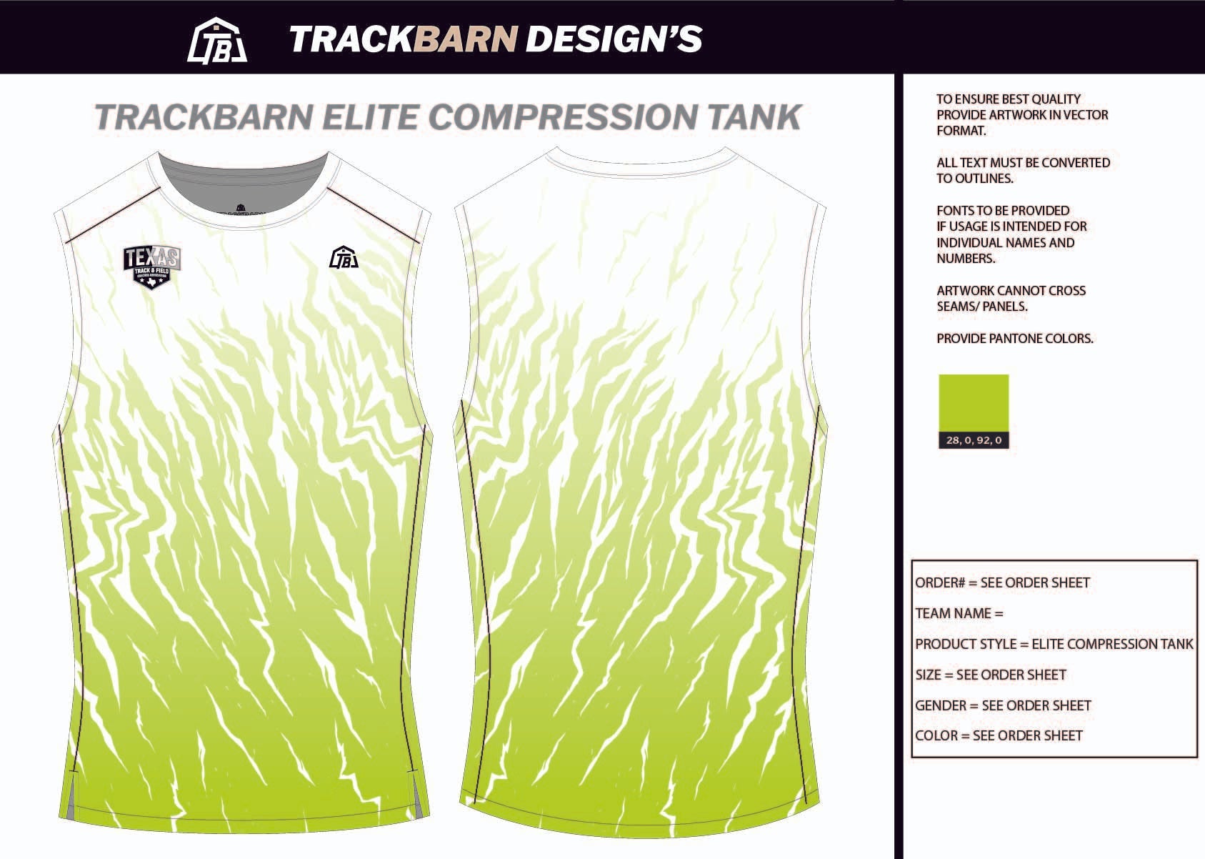TTFCA-- Mens Track Compression Tank
