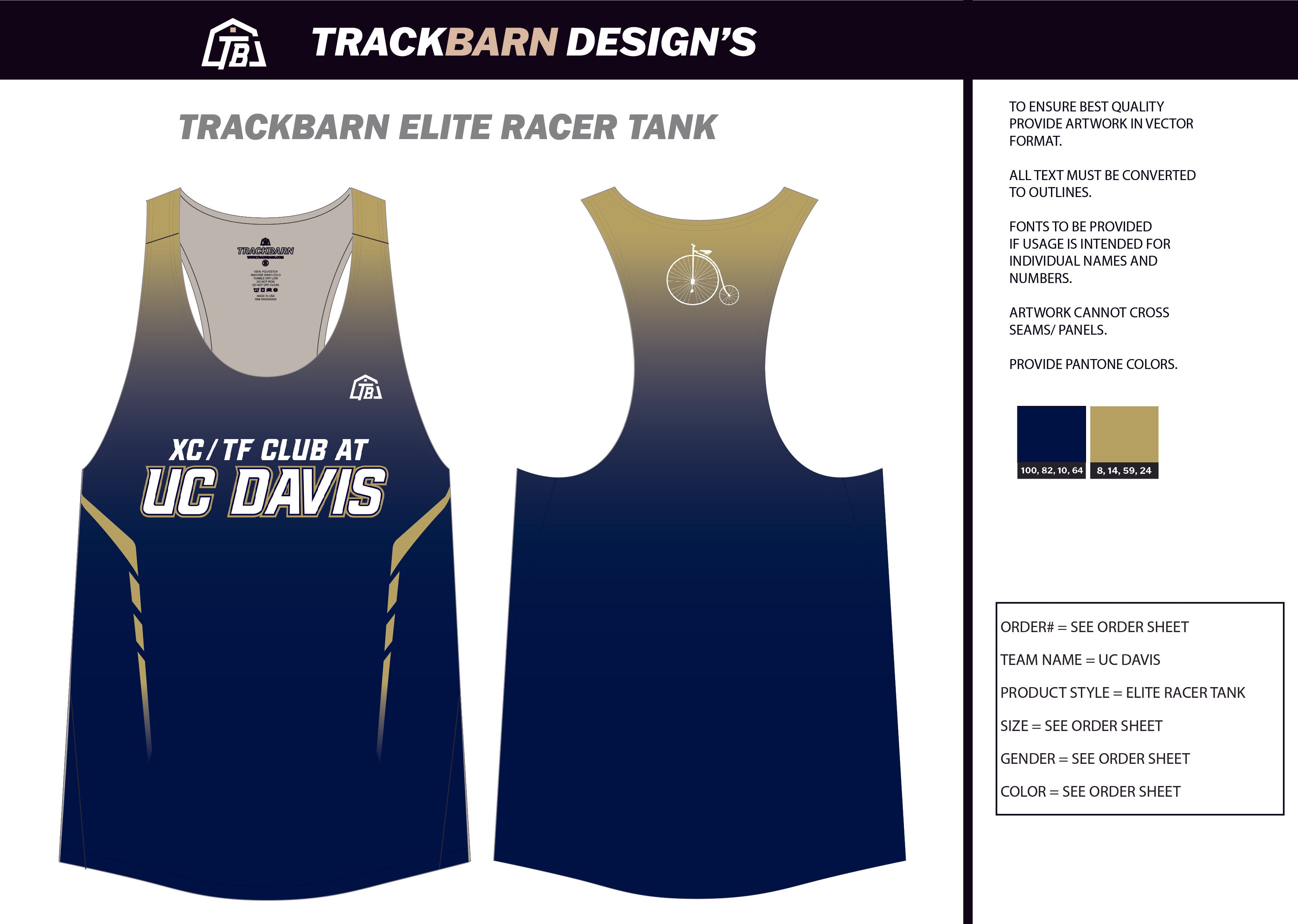 UC-Davis-- Womens Track Singlet