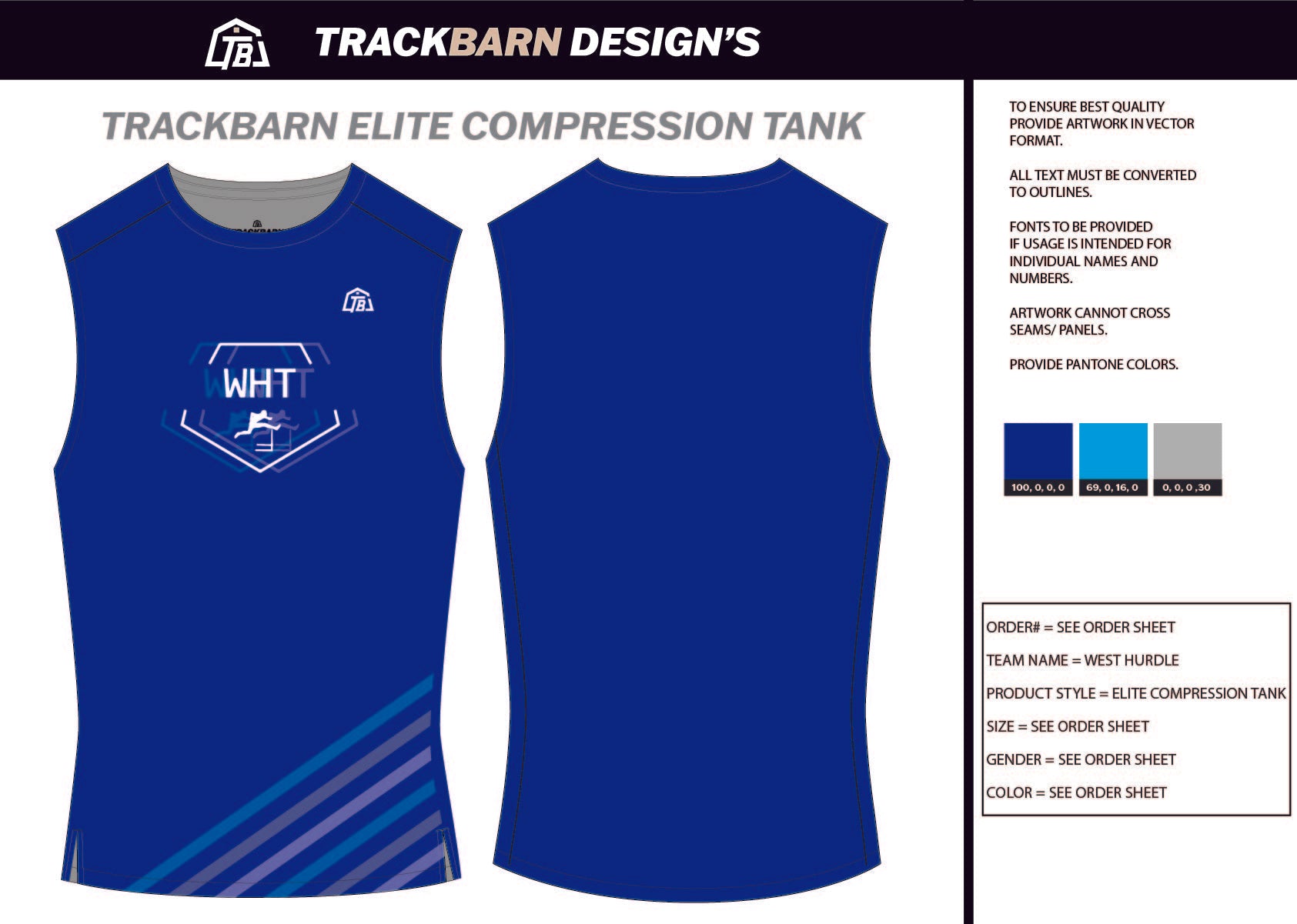 West-Hurdle-Training Youth Compression Tank