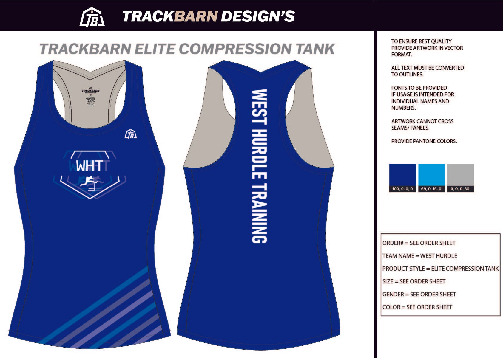 West-Hurdle-Training Womens Compression Tank