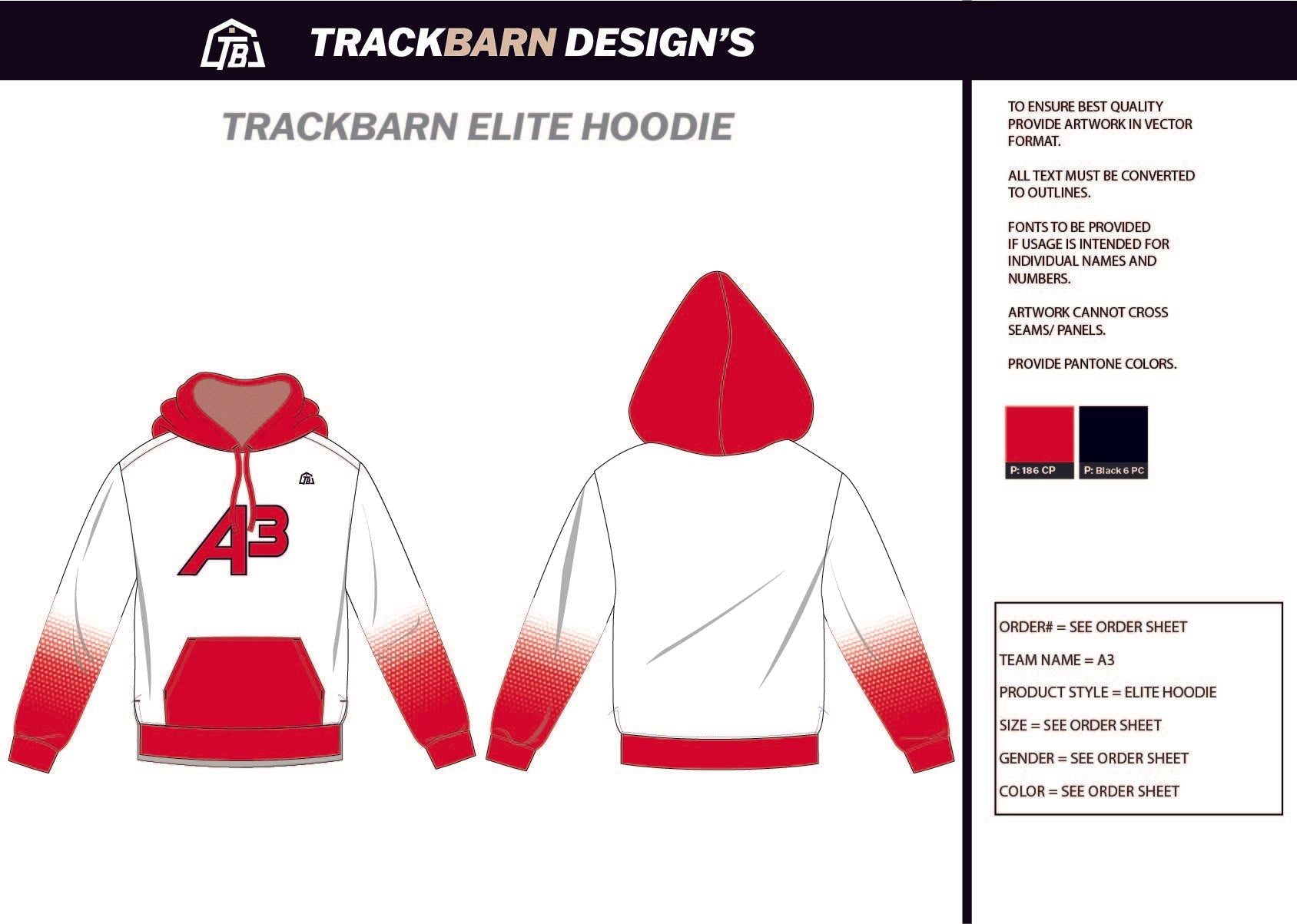 A3 - Mens Scuba Hoodie - TrackBarn