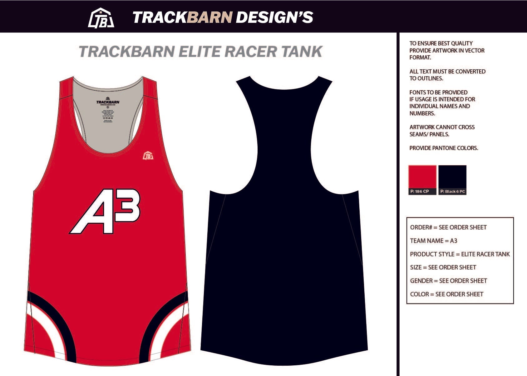 A3 - Mens Track Singlet - TrackBarn