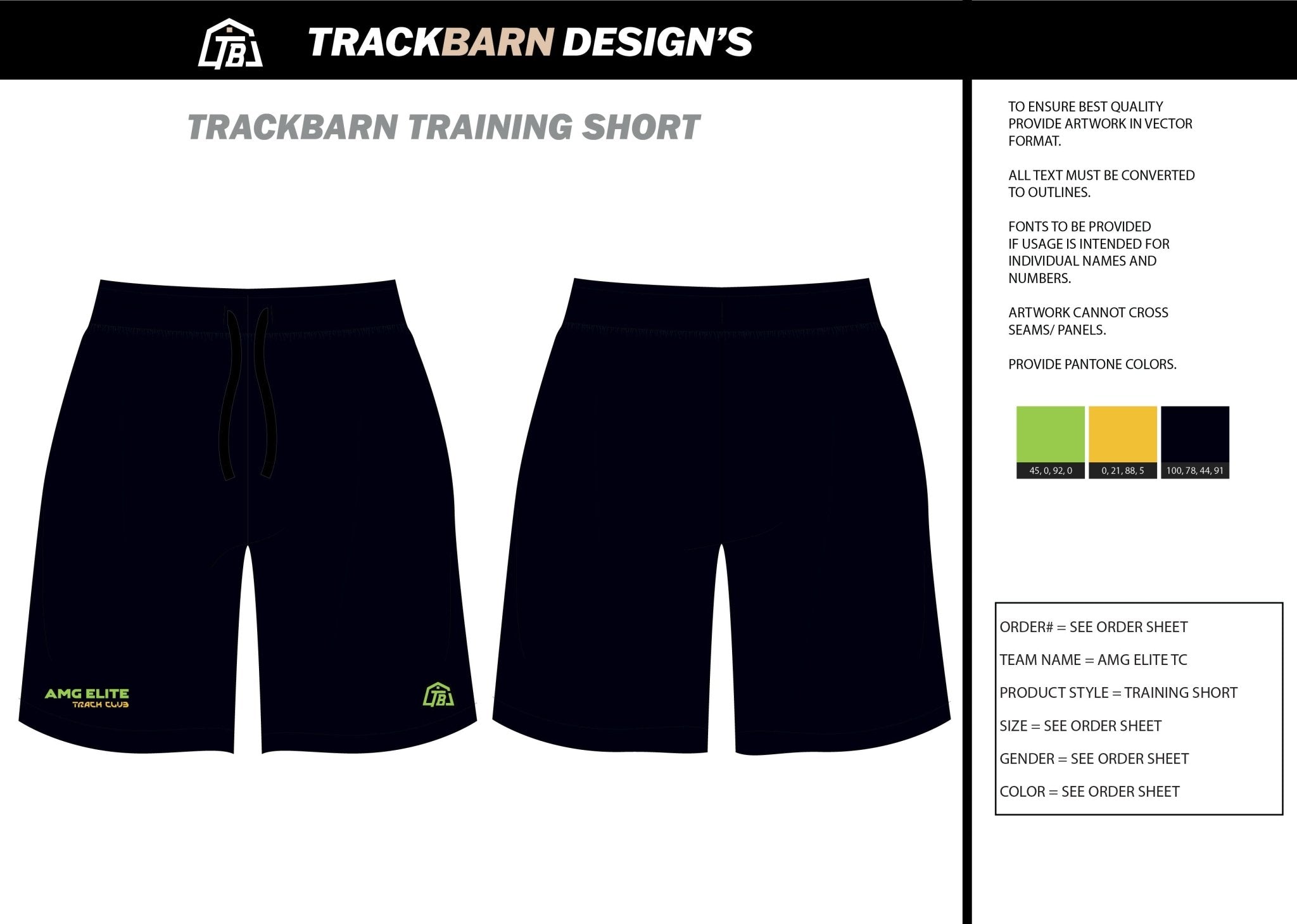 AMG - Elite - Mens Knit Shorts 9" - TrackBarn