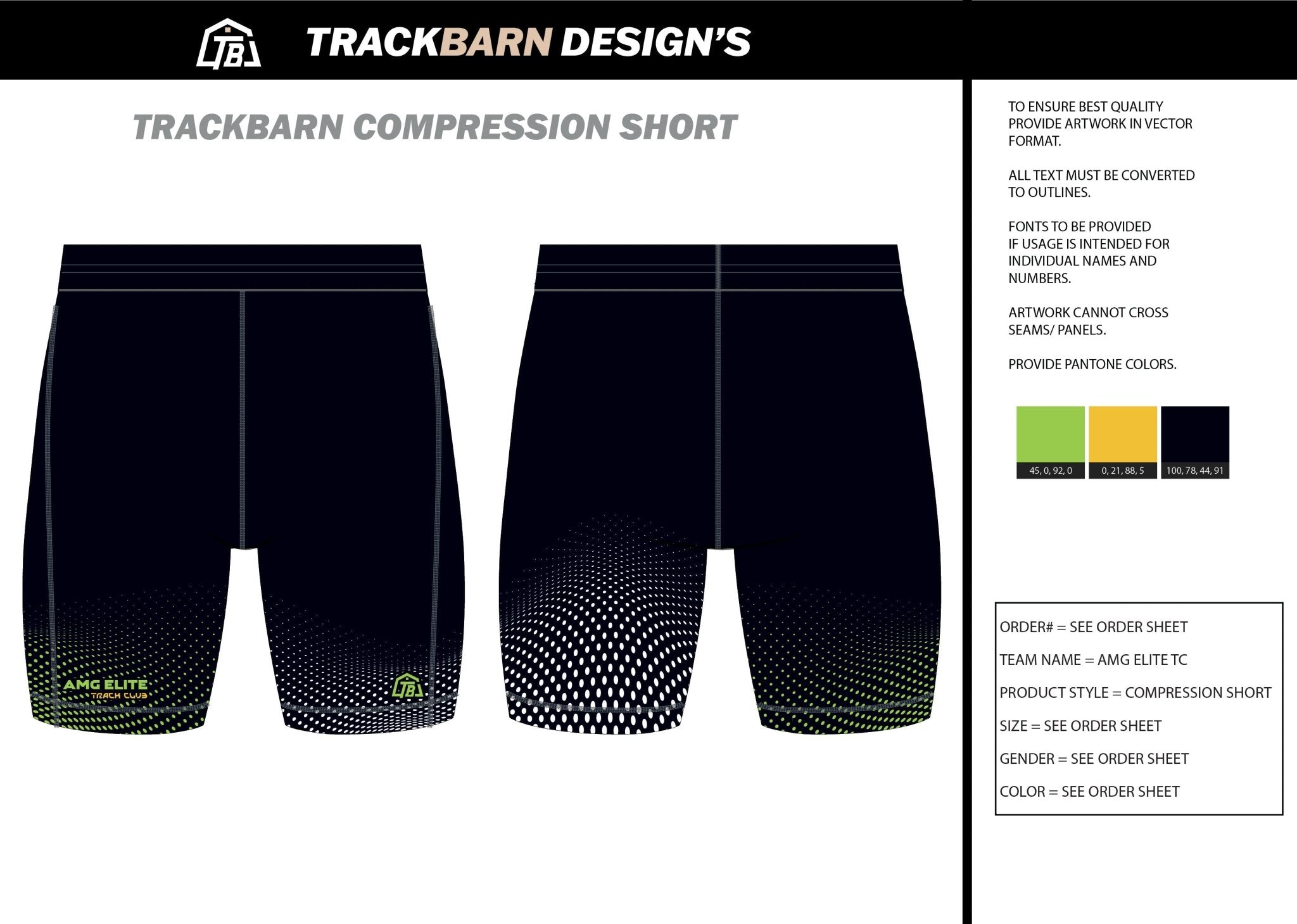 AMG - Elite - Mens Short Running Tight - TrackBarn