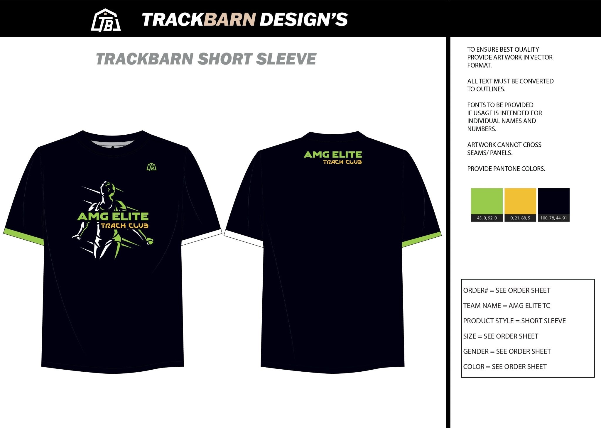 AMG - Elite - Mens Stretch Light Training Tee - TrackBarn