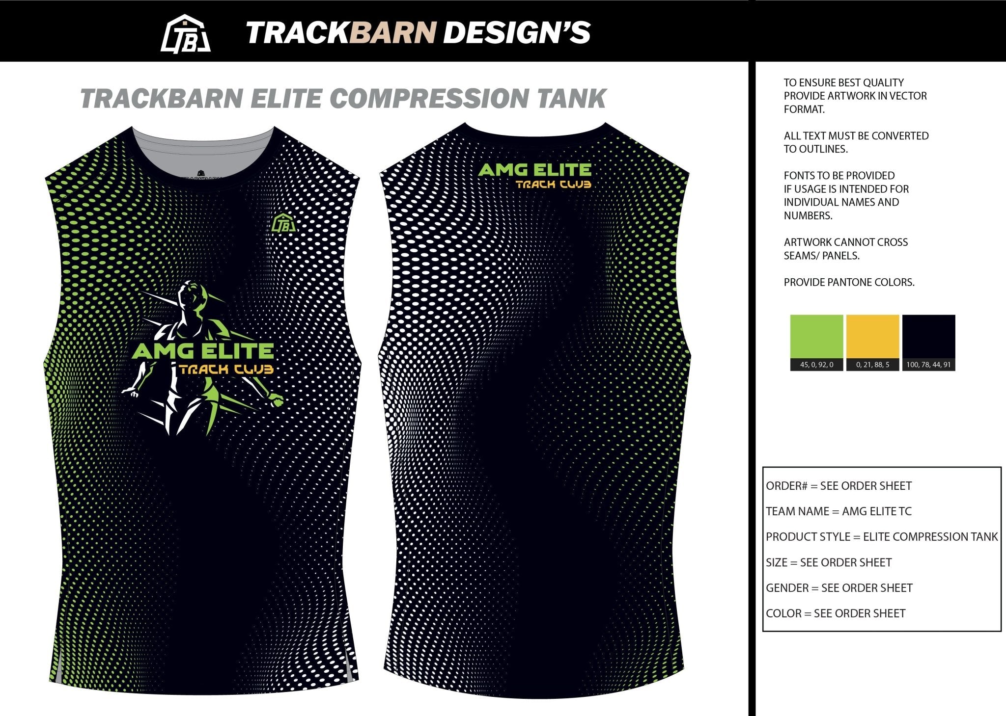 AMG - Elite - Mens Track Compression Tank - TrackBarn