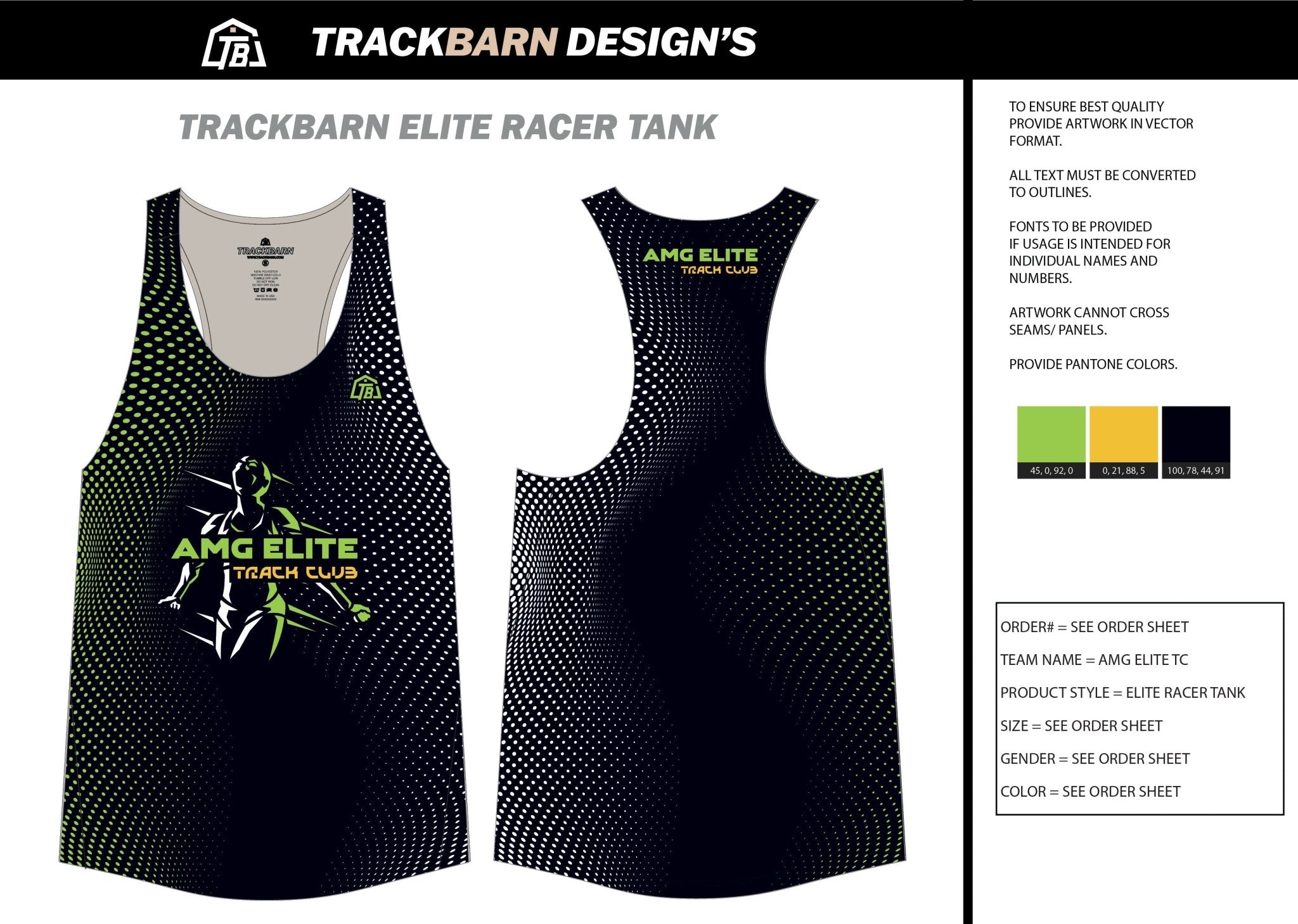 AMG - Elite - Mens Track Singlet - TrackBarn