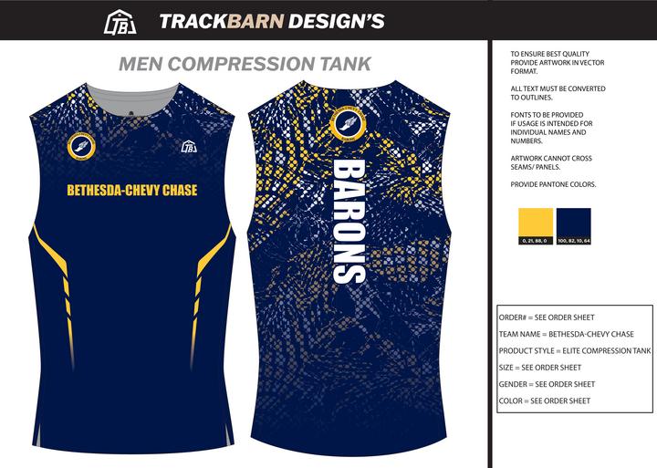 Bethesda Chevy Chase - Men Compression Tank - FT (1894) - TrackBarn