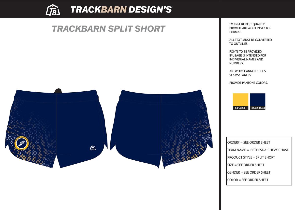 Bethesda Chevy Chase - Men Split Track Short - Blue - TrackBarn