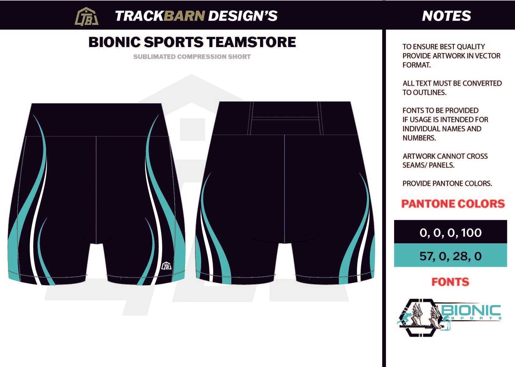 Bionic - Sports - Womens Short Running Tight - TrackBarn