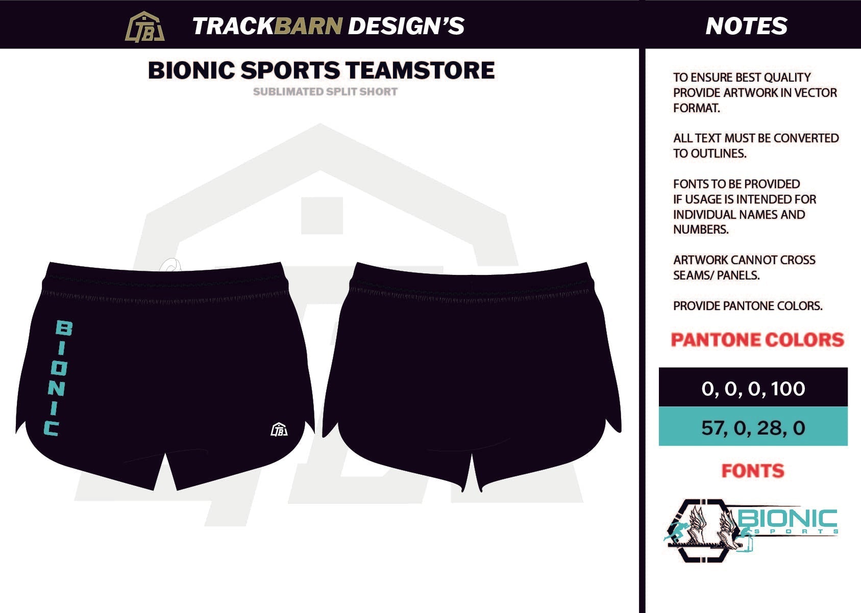 Bionic - Sports - Youth Split Track Short - TrackBarn