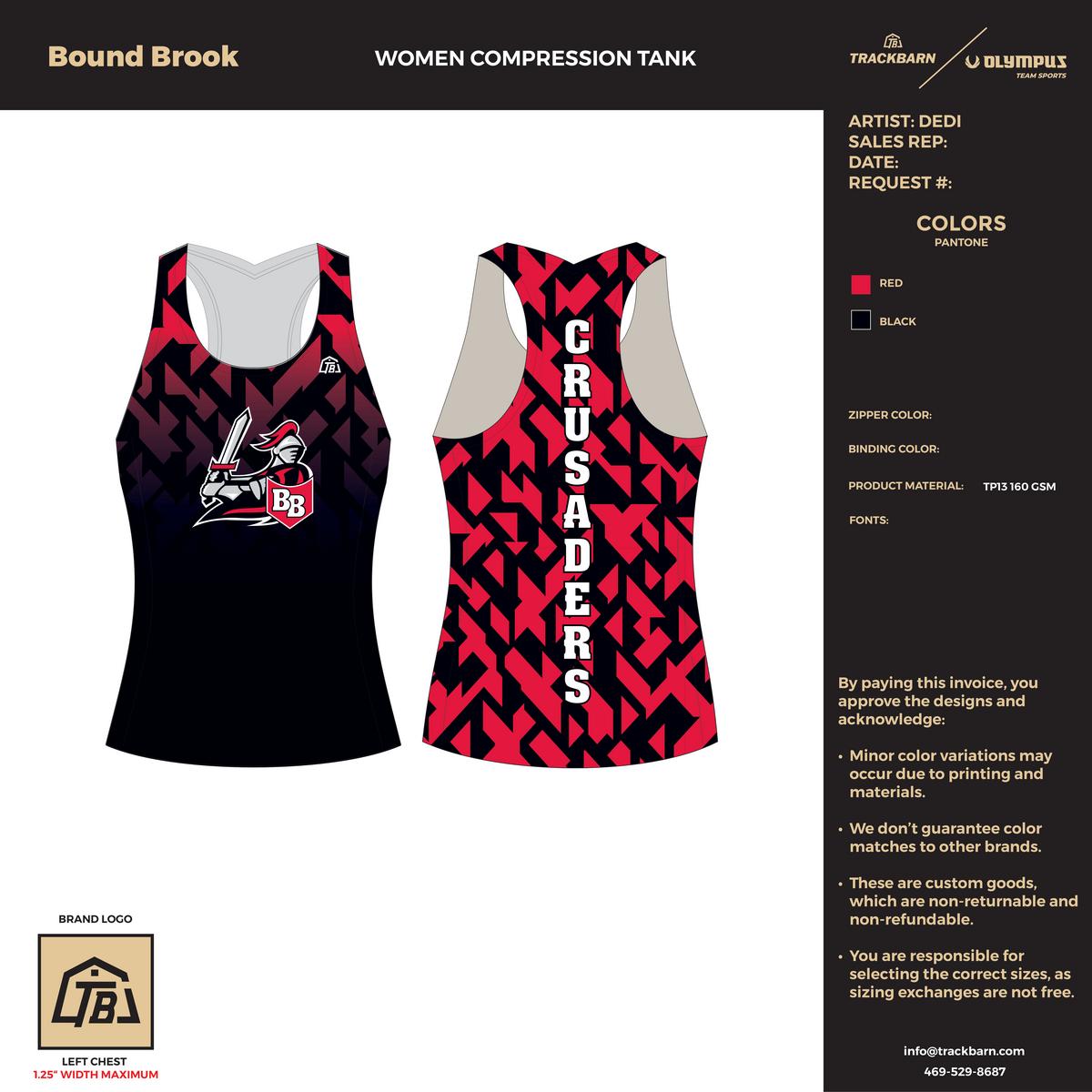 Bound Brook - Women Compression Tank - FT - Red - TrackBarn