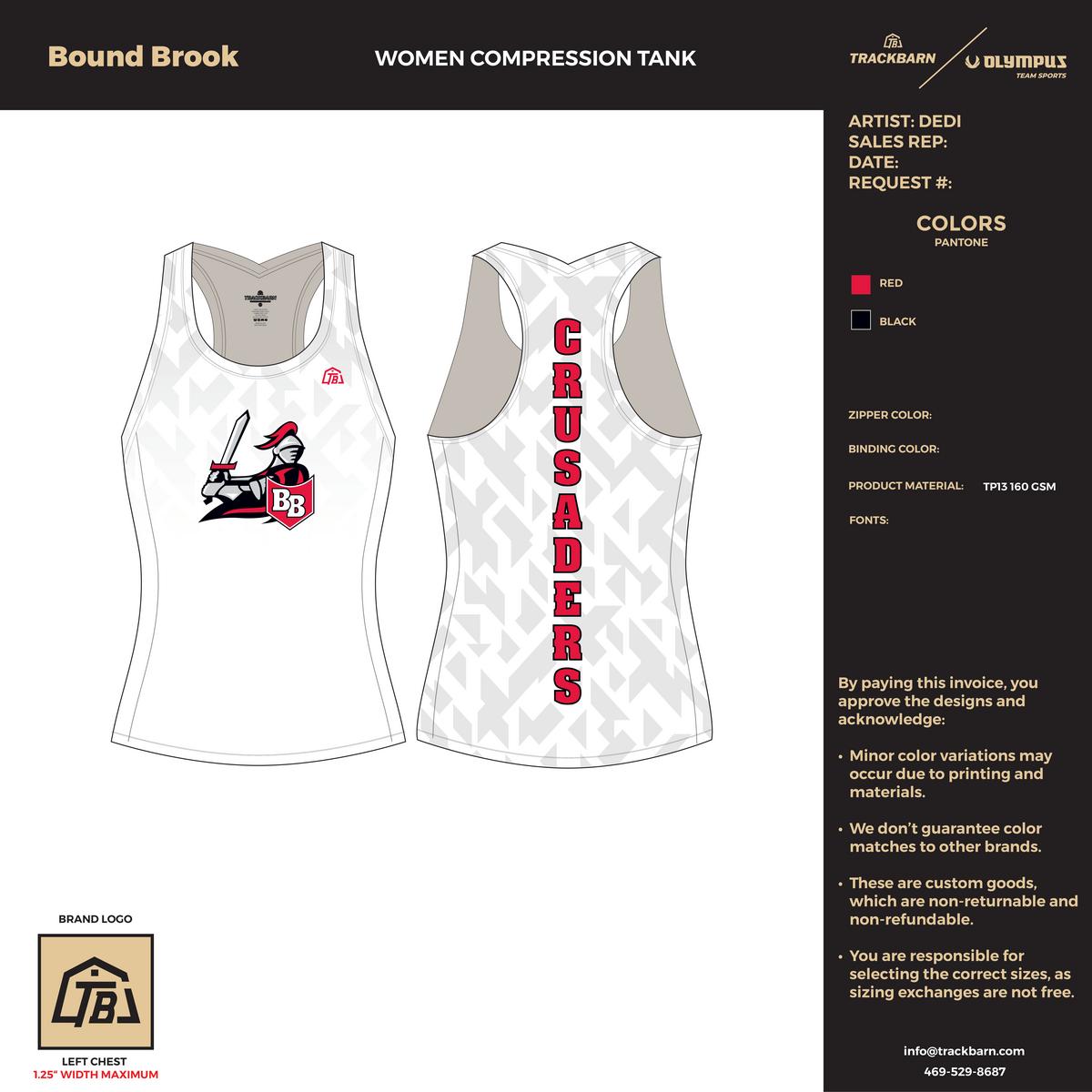 Bound Brook - Women Compression Tank - FT - White - TrackBarn
