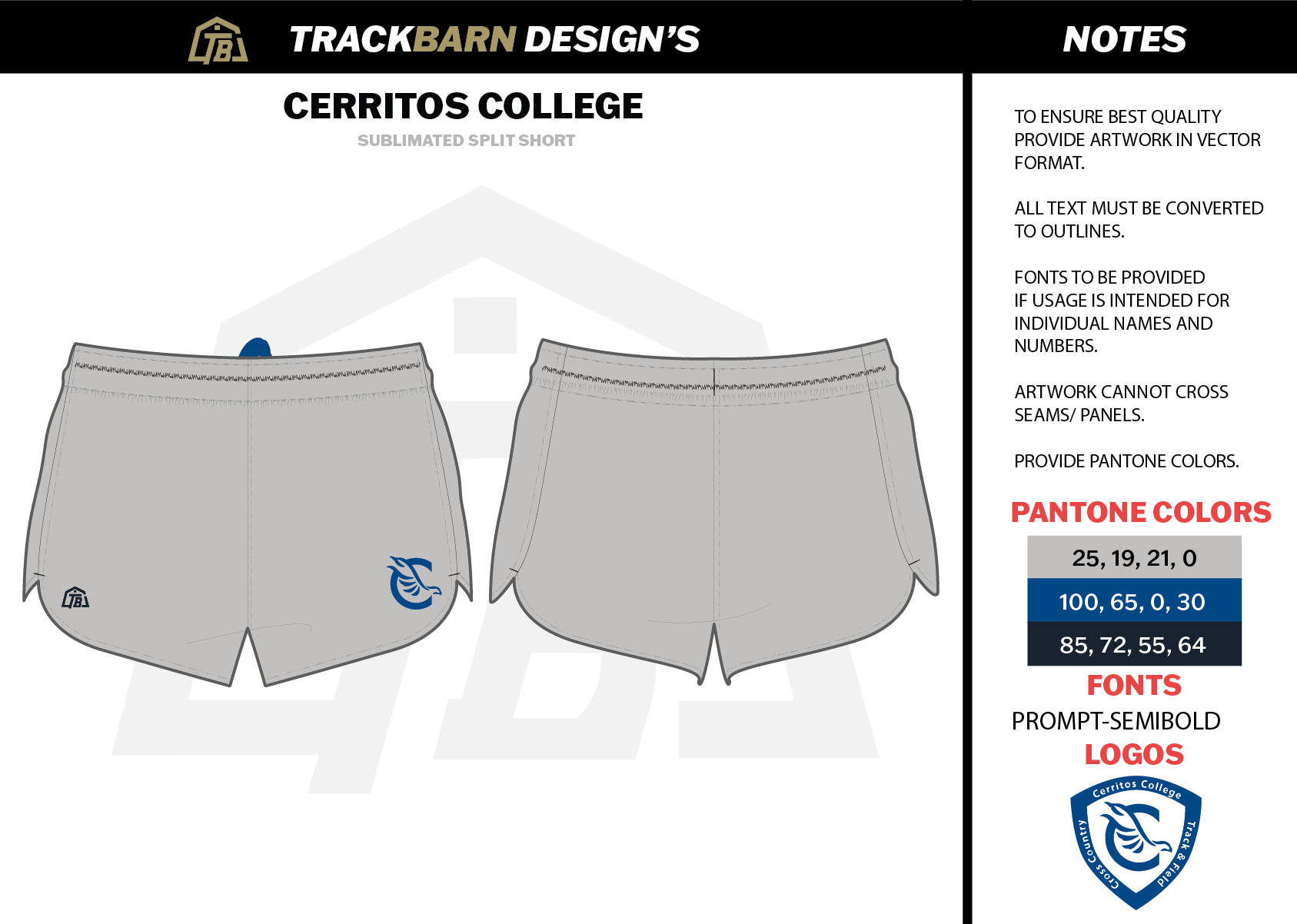 Cerritos - Womens Split Track Short - TrackBarn