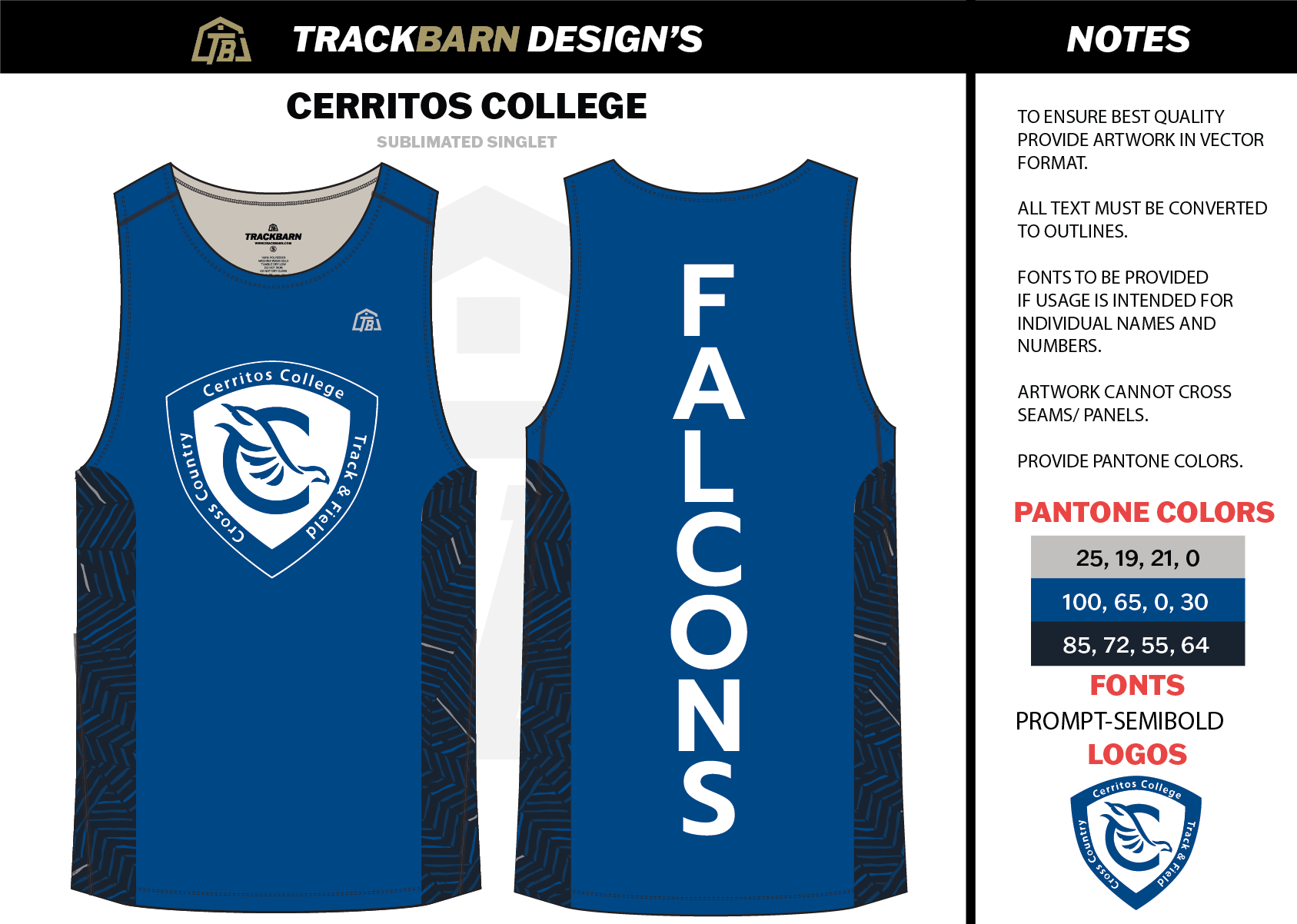 Cerritos - Youth Track Singlet - TrackBarn