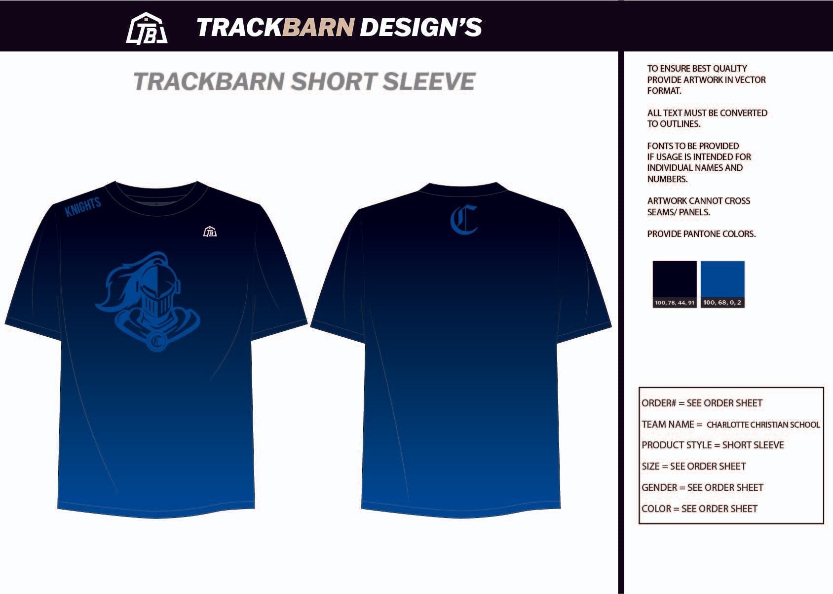 Charlotte - Christian - School Mens Stretch Light Training Tee - TrackBarn