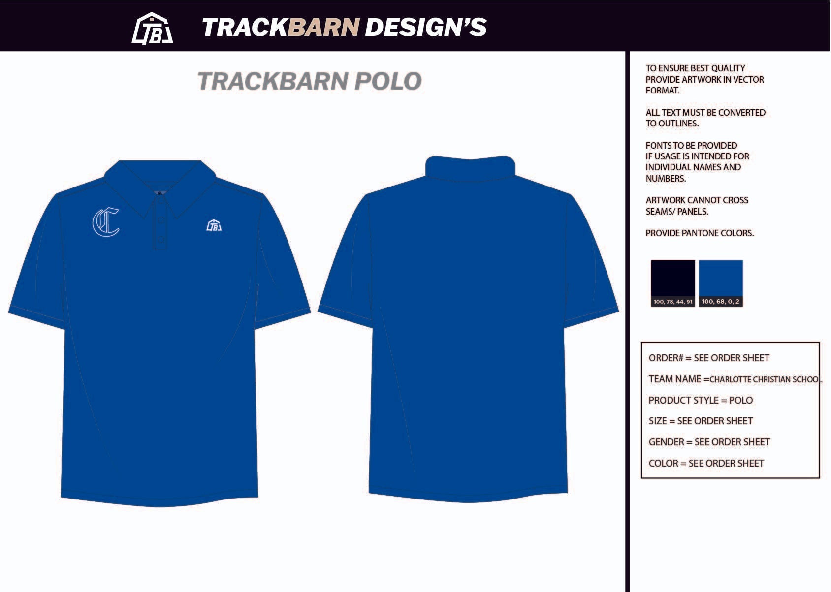 Charlotte - Christian - School Womens Polo - TrackBarn