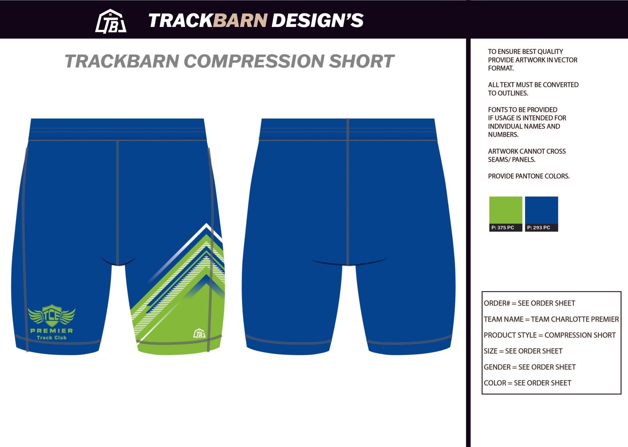 Charlotte - Premier - Mens Short Running Tight - TrackBarn