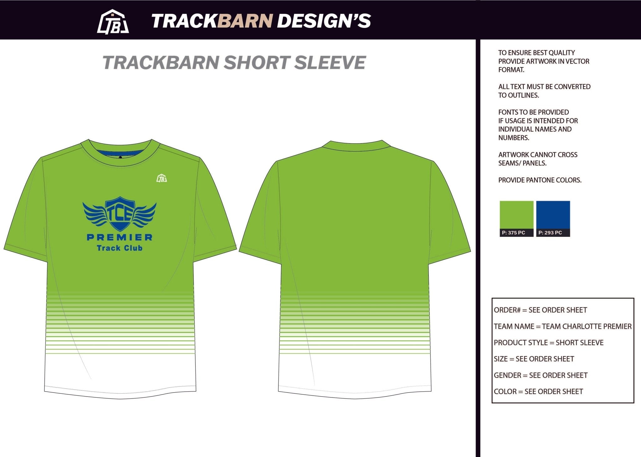 Charlotte - Premier - Mens Stretch Light Training Tee - TrackBarn