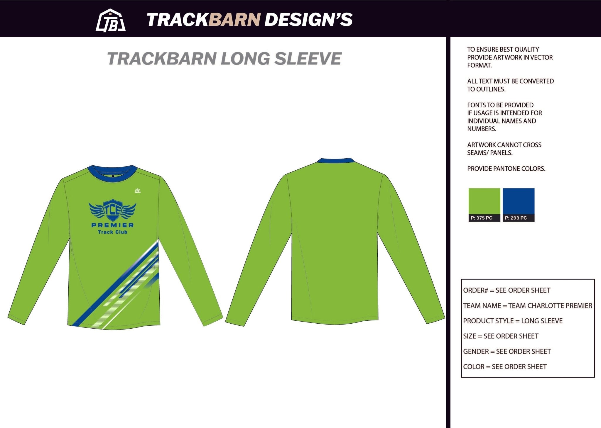 Charlotte - Premier - Youth Long Sleeve - TrackBarn