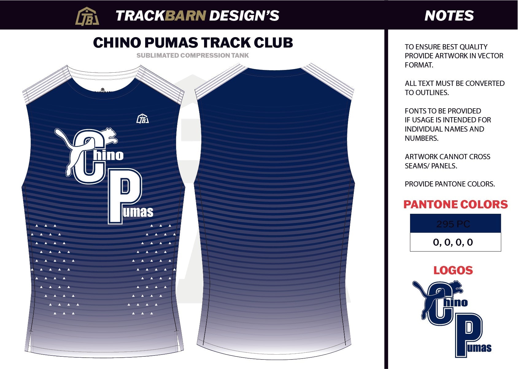 Chino - Pumas - Youth Compression Tank - TrackBarn