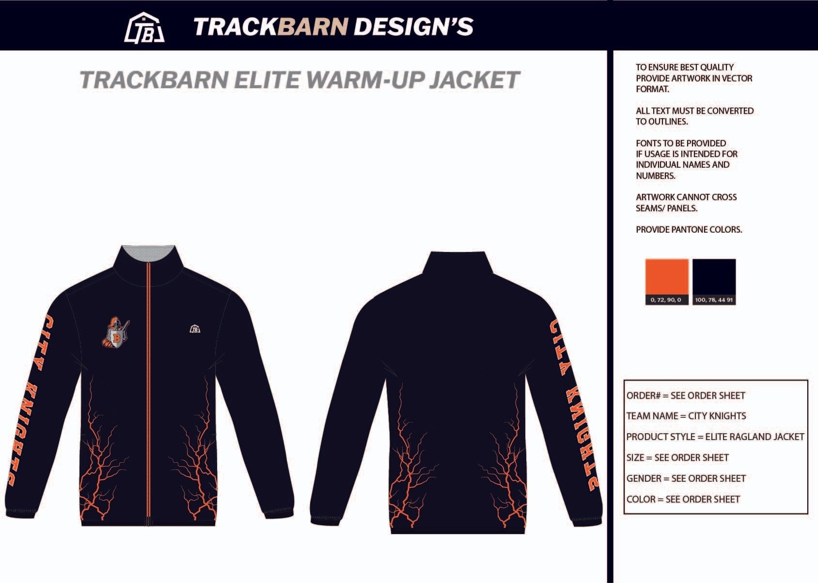 City - Knights - Mens Full Zip Jacket - TrackBarn