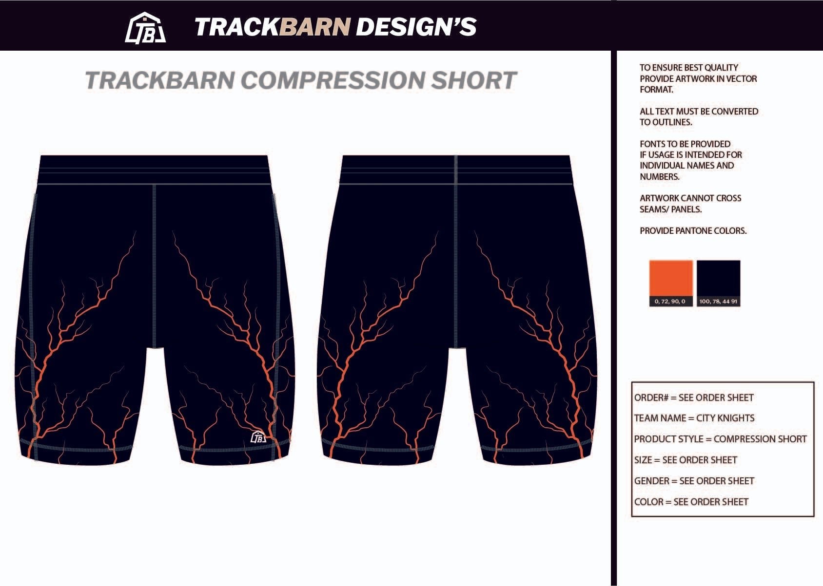 City - Knights - Mens Short Running Tight - TrackBarn