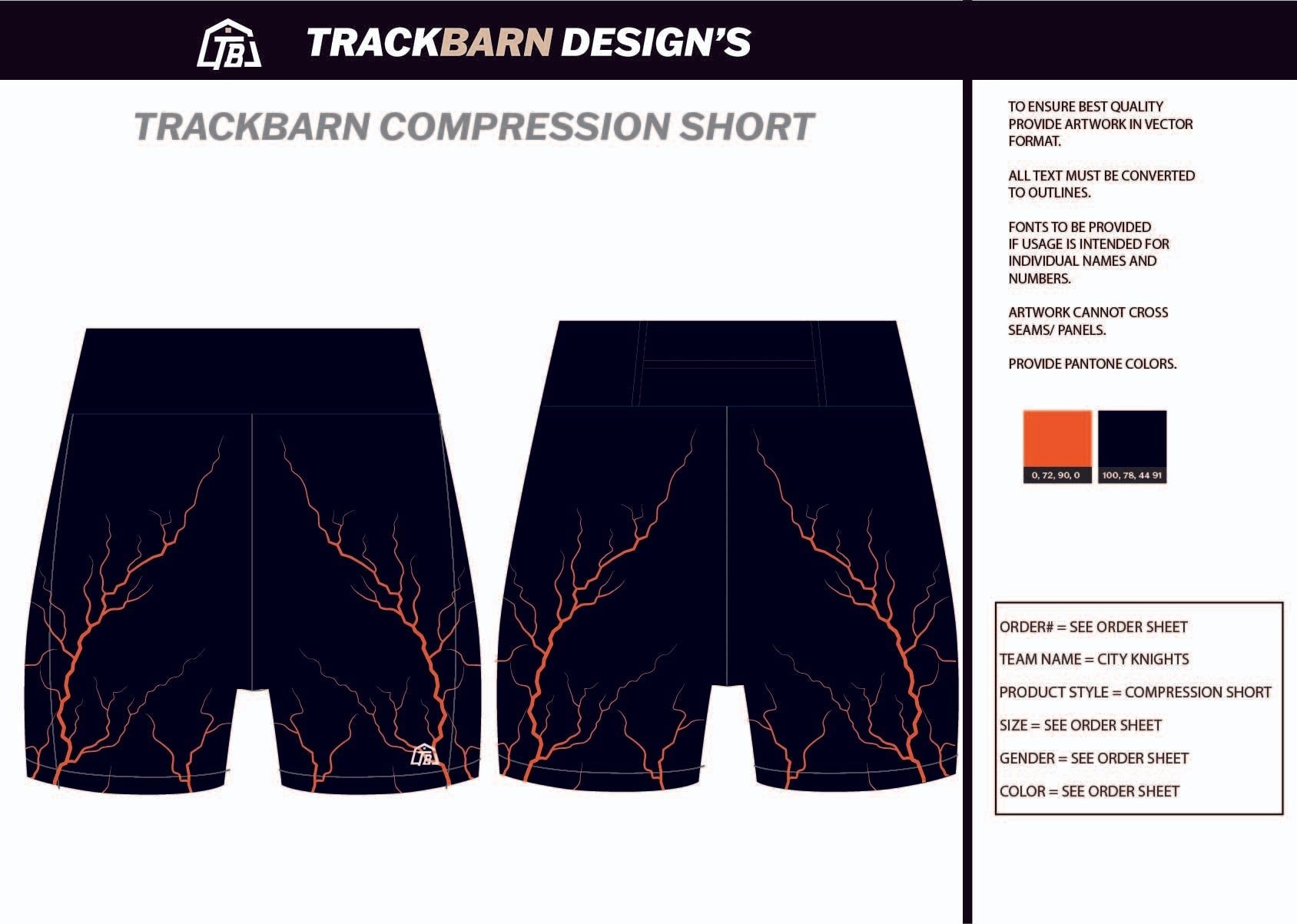 City - Knights - Womens Short Running Tight - TrackBarn