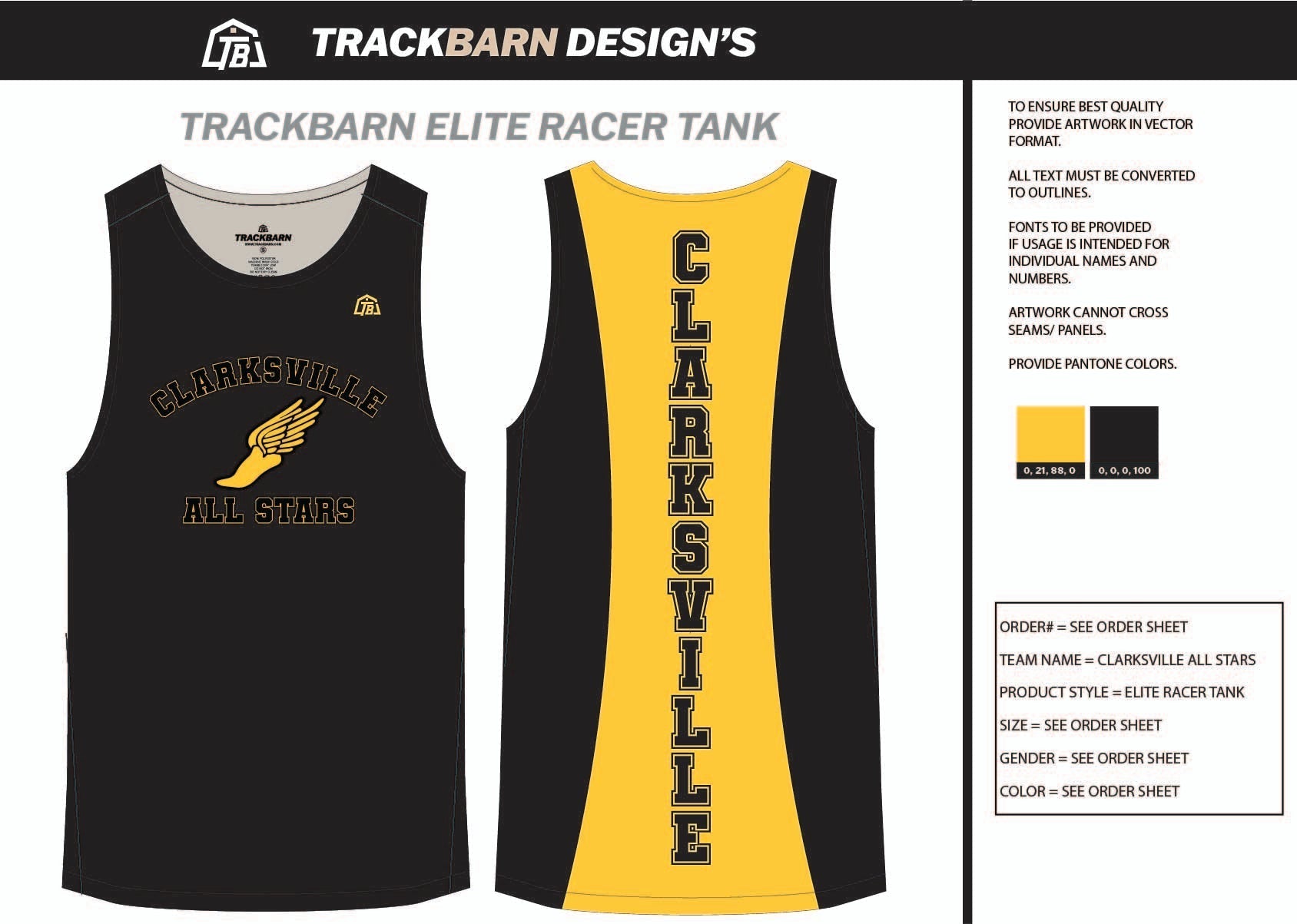 Clarksville - All - Stars Mens Track Singlet - TrackBarn