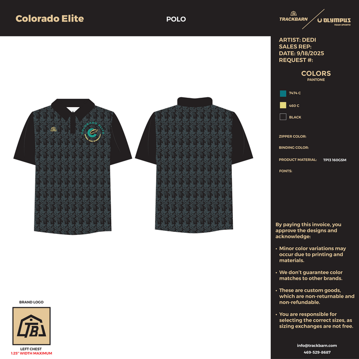 Colorado Elite - Women Golf Polo (1289) - TrackBarn
